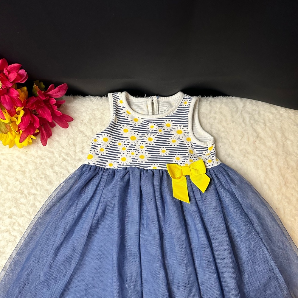 Koala Kids Baby Girl Blue & White Tulle Dress